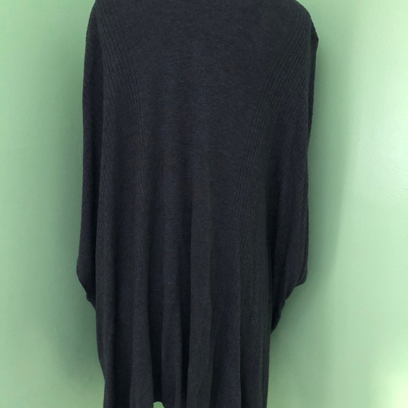 Splendid Dark Gray Poncho Sweater - Picture 3 of 4